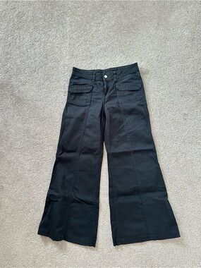 H&M Black Wide Leg Cargo Pants